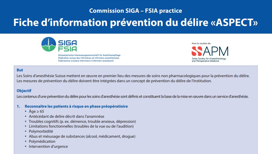 SIGA-FSIA, Enquête sur la fiche d’information sur le délire