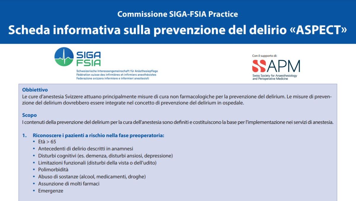 SIGA-FSIA, Fiche d’information sur la prévention du délire